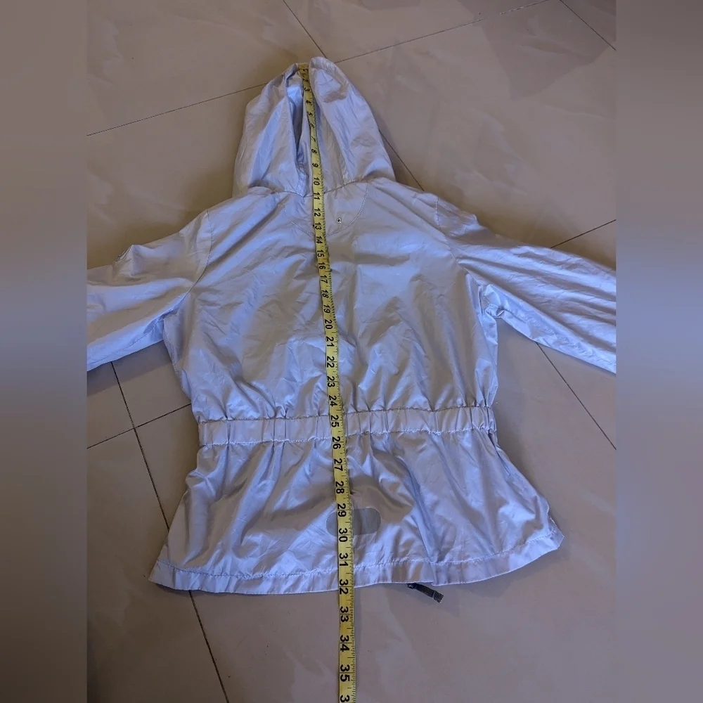 Michael Kors Silky Light Weight Wind Breaker Silver Jacket Teen  Size 14